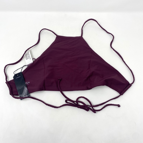 Tavik Women's Ryan Sport Swim TOP ONLY Merlot Ribbed Reversible - Picture 5 of 8